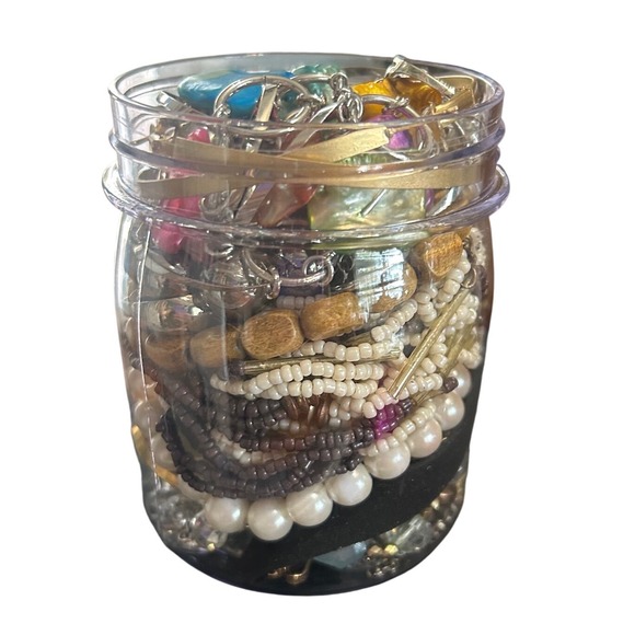 Wearable Mixed Jewelry Jar 10 oz – Pearls, Statement Pieces – Light Wear - Picture 4 of 8